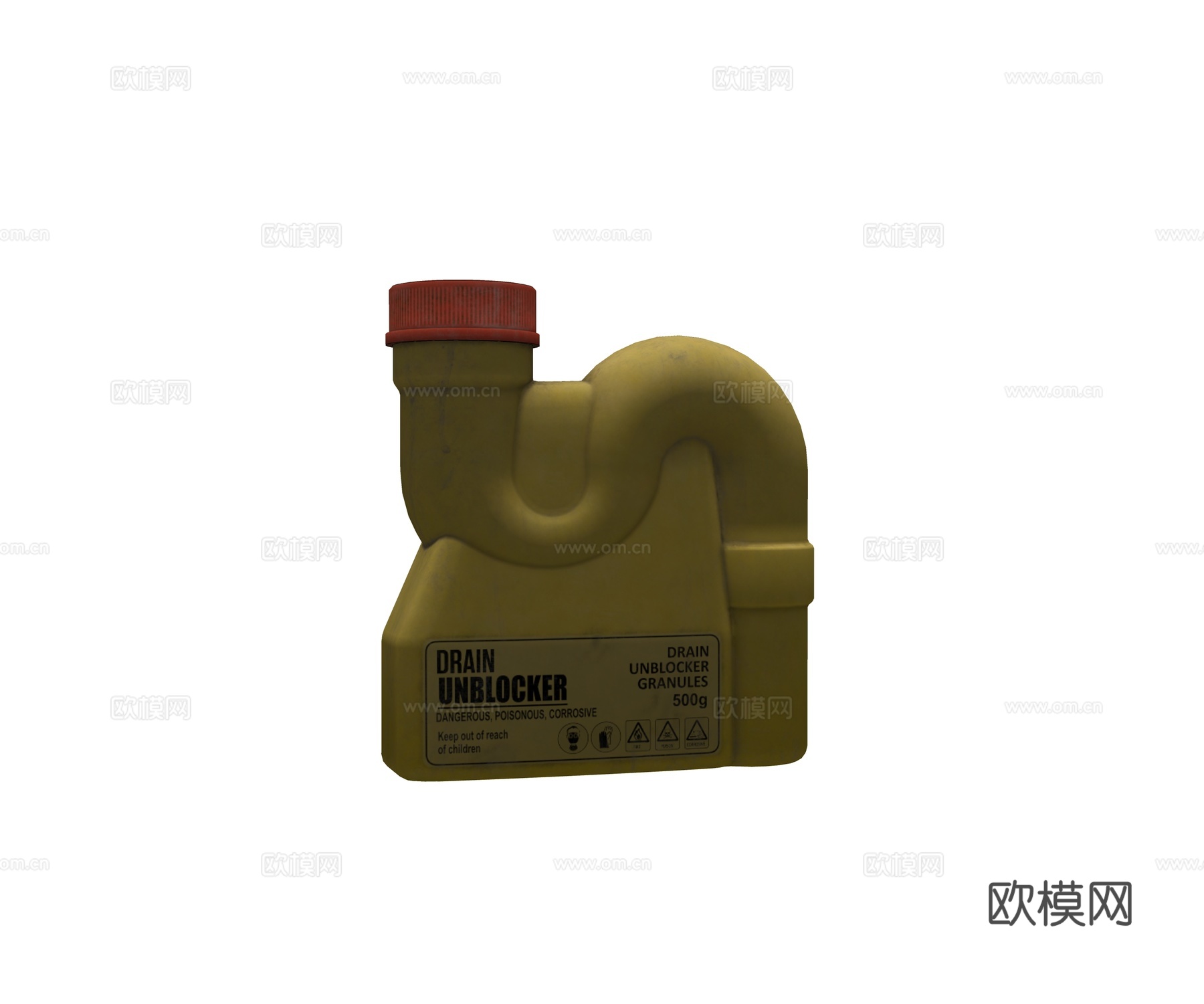 现代润滑剂 排干清洁剂 润滑油 机油瓶su模型