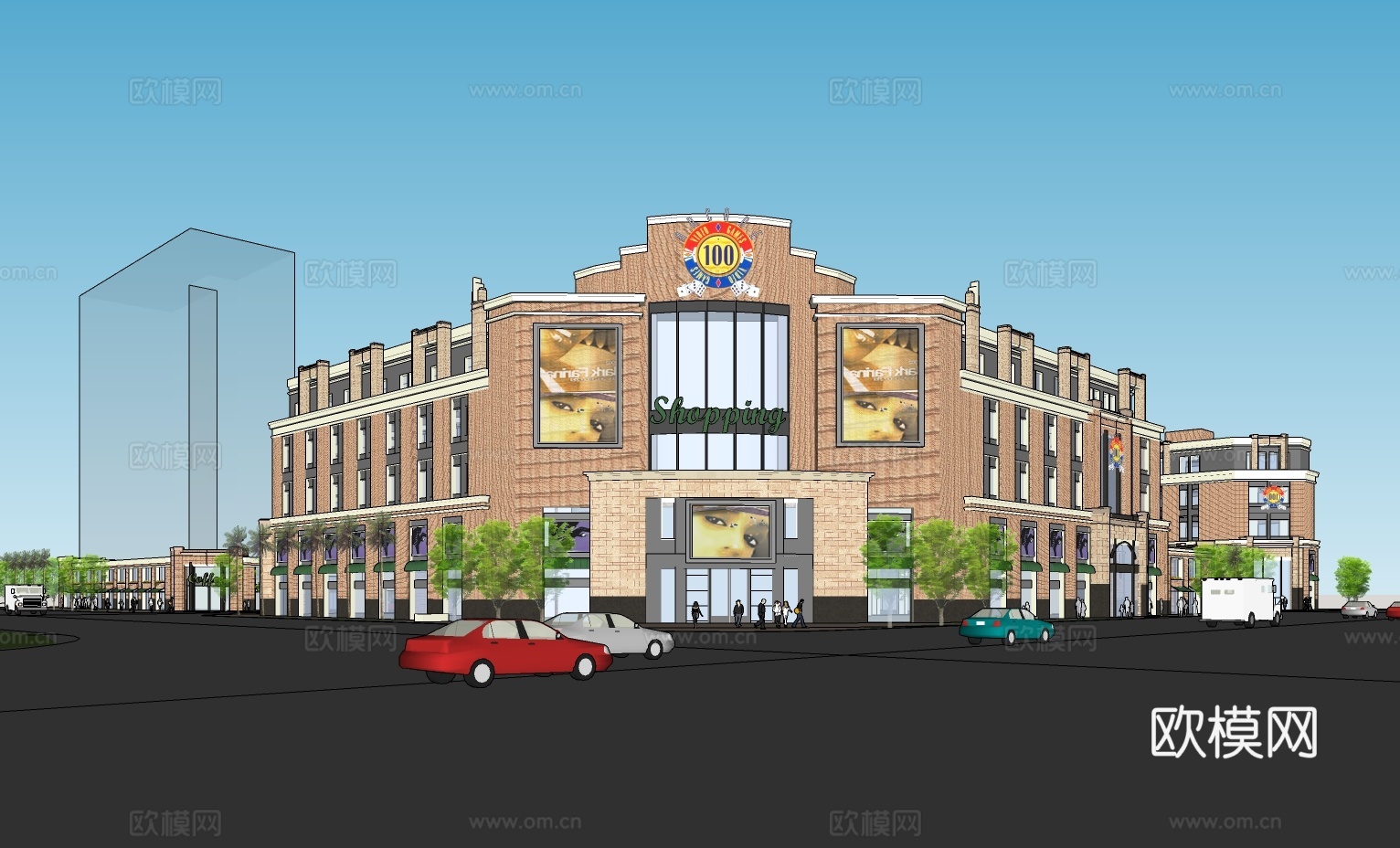 简欧商场su模型下载