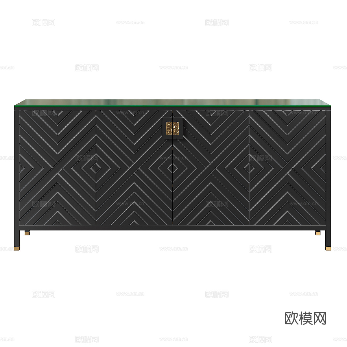 现代意式轻奢装饰斗柜 边柜 矮柜3d模型