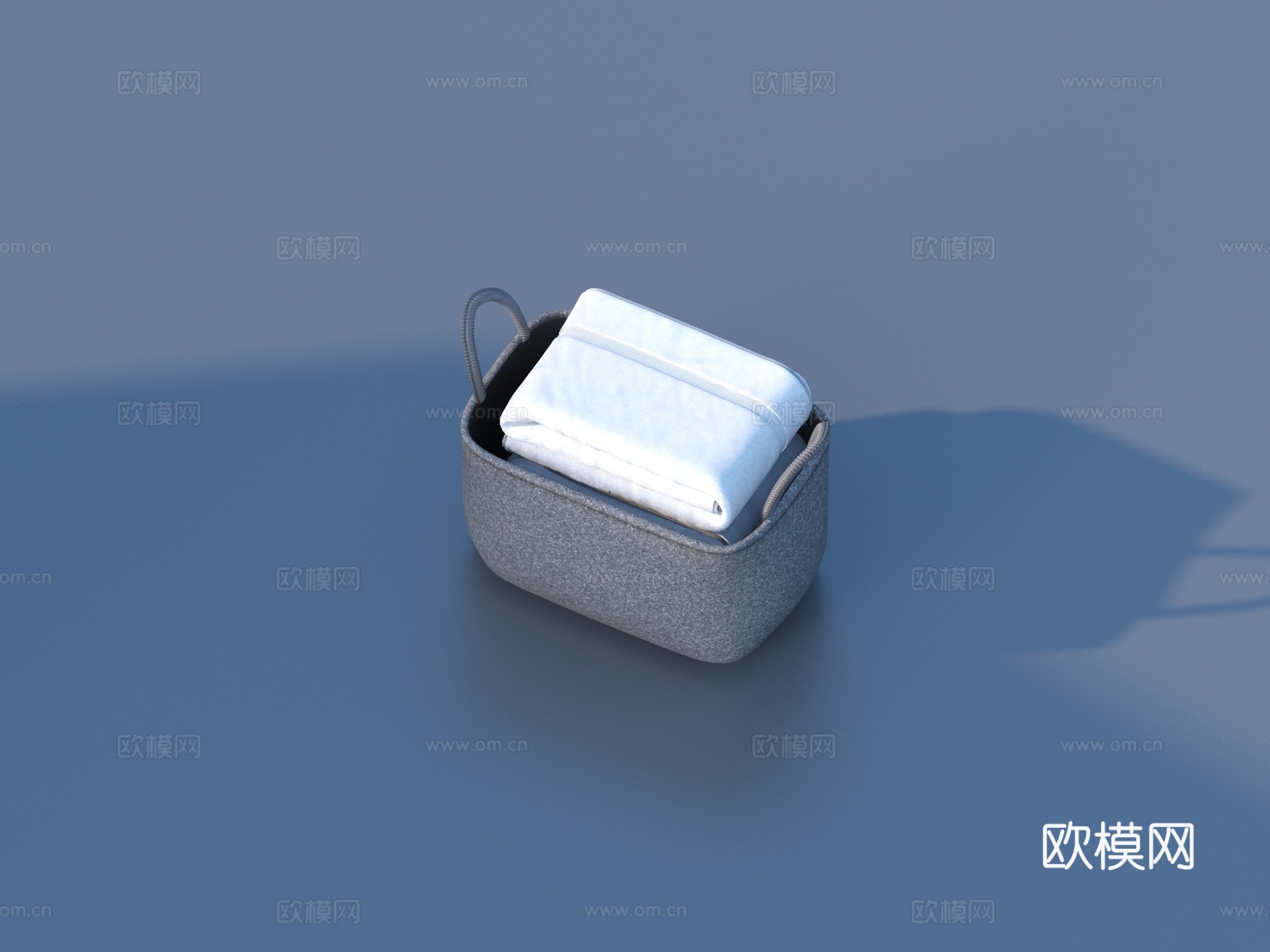 收纳筐 毛巾su模型