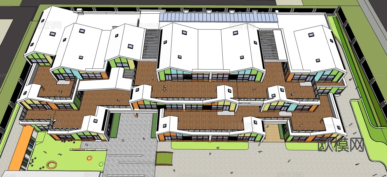 现代幼儿园su模型下载下载（渲染图8）