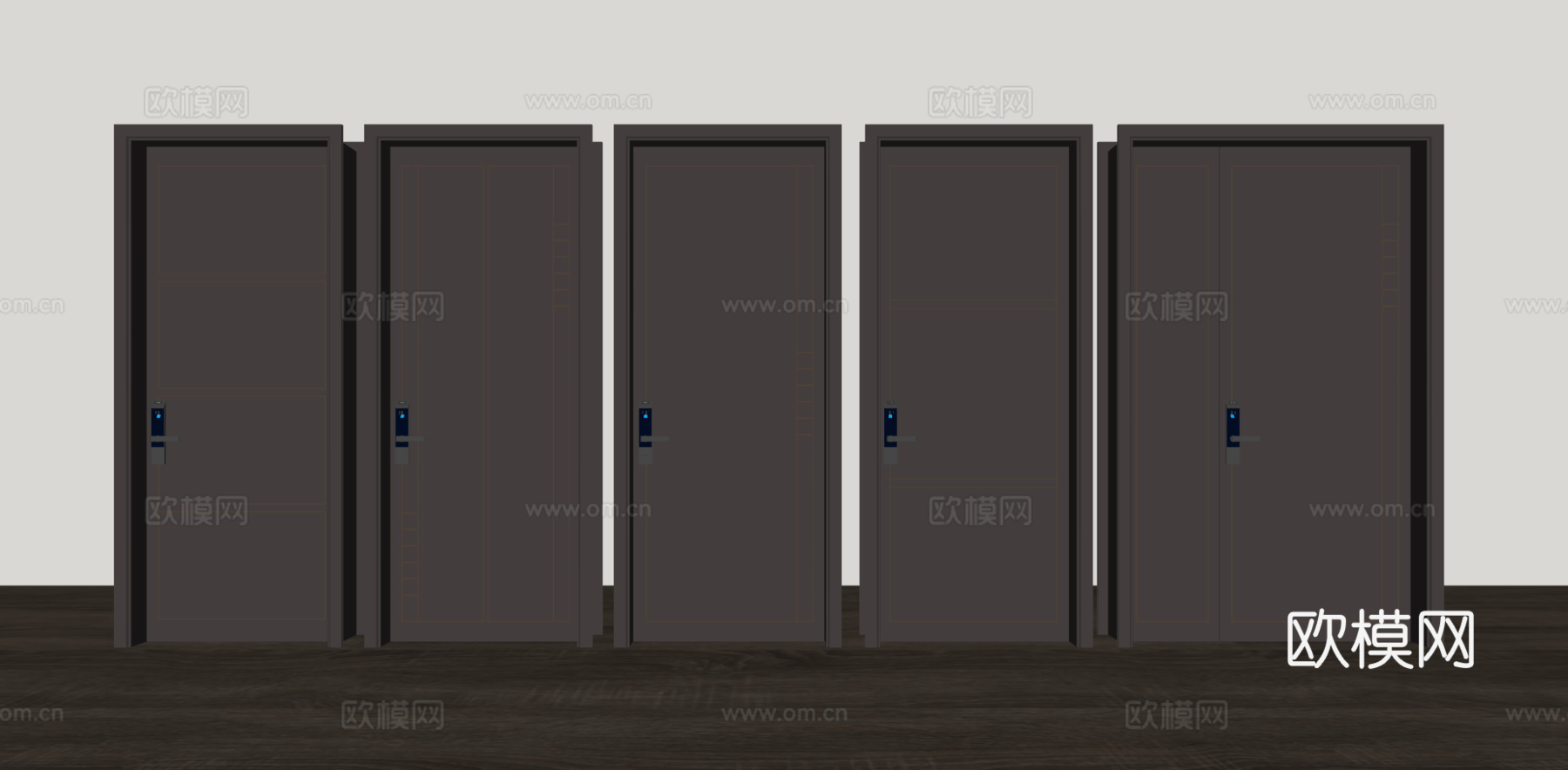 现代单开门su模型下载