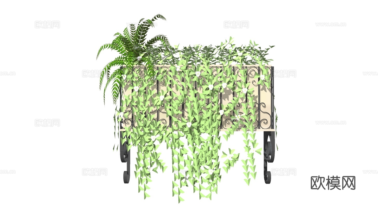 现代绿植花草su模型下载