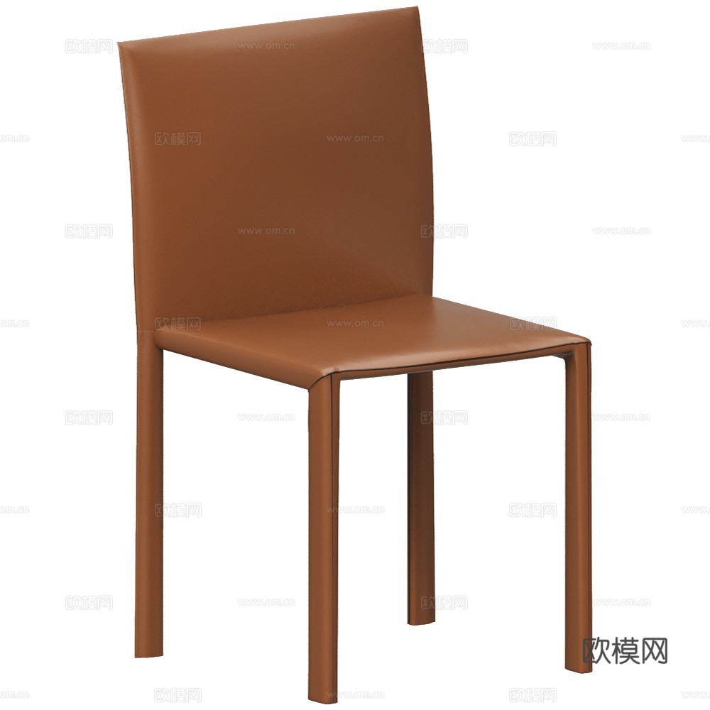Pellizzoni 意式单椅 极简单椅 皮革单椅 餐椅su模型