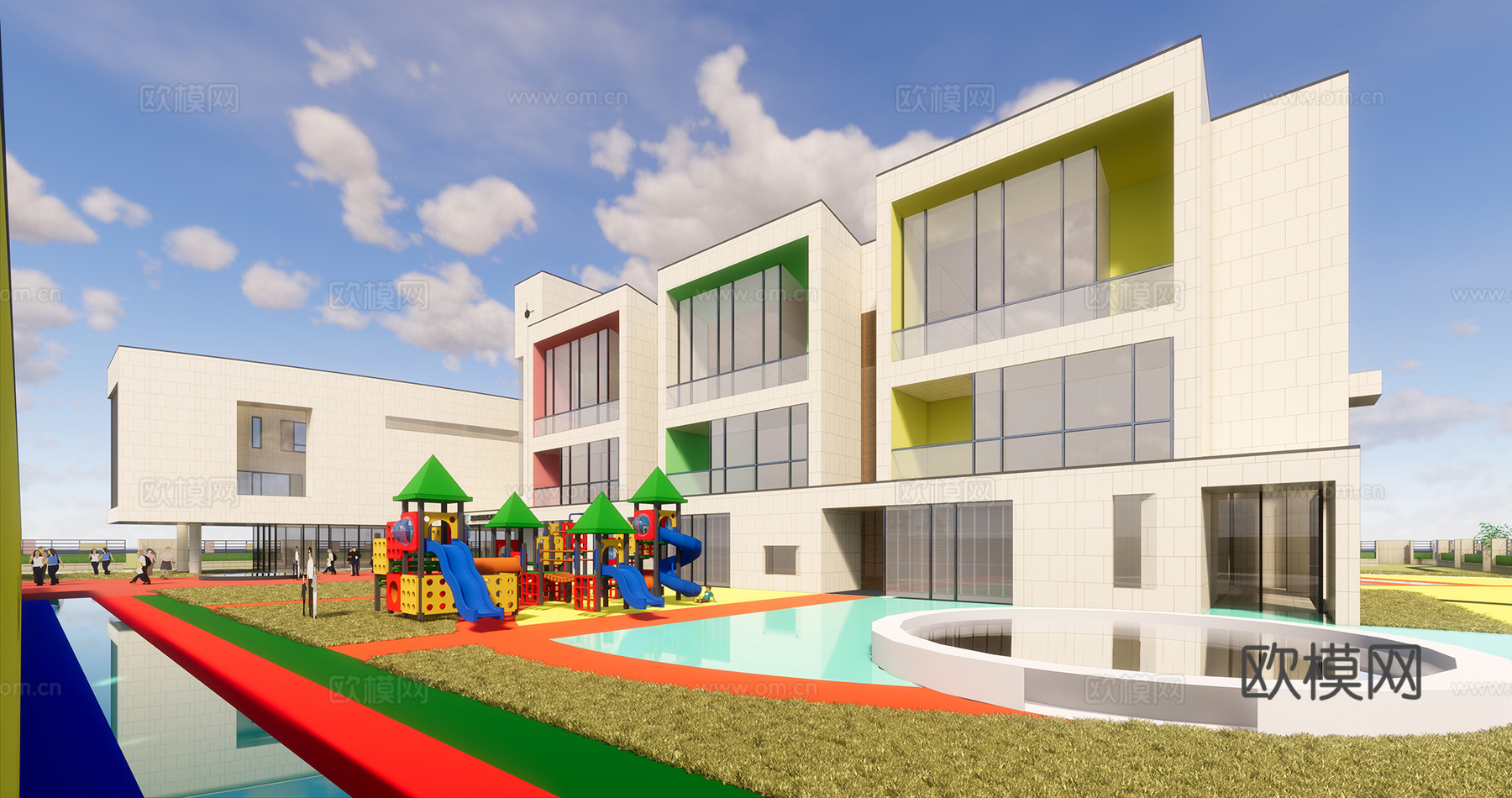 现代幼儿园su模型下载下载（渲染图9）
