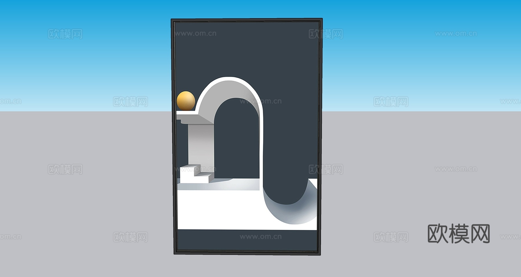 现代抽象挂画su模型下载