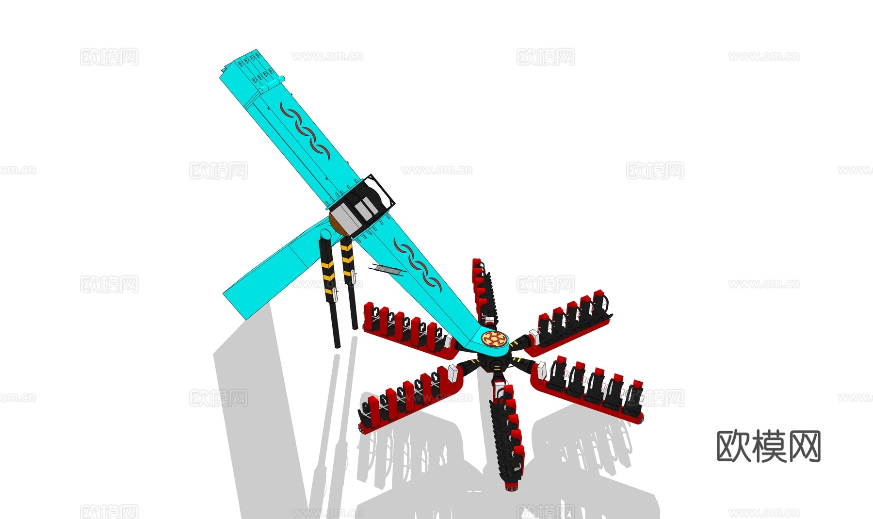 现代儿童游乐设施su模型下载
