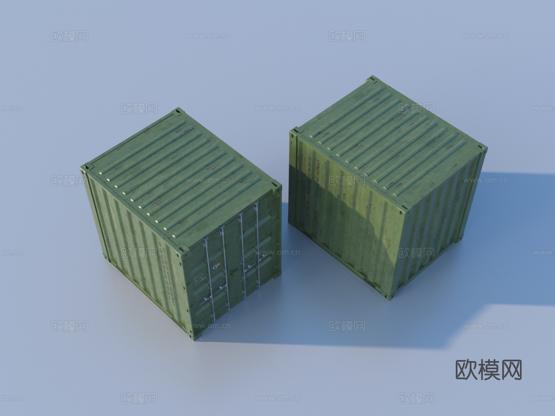 集装箱 码头 货运su模型
