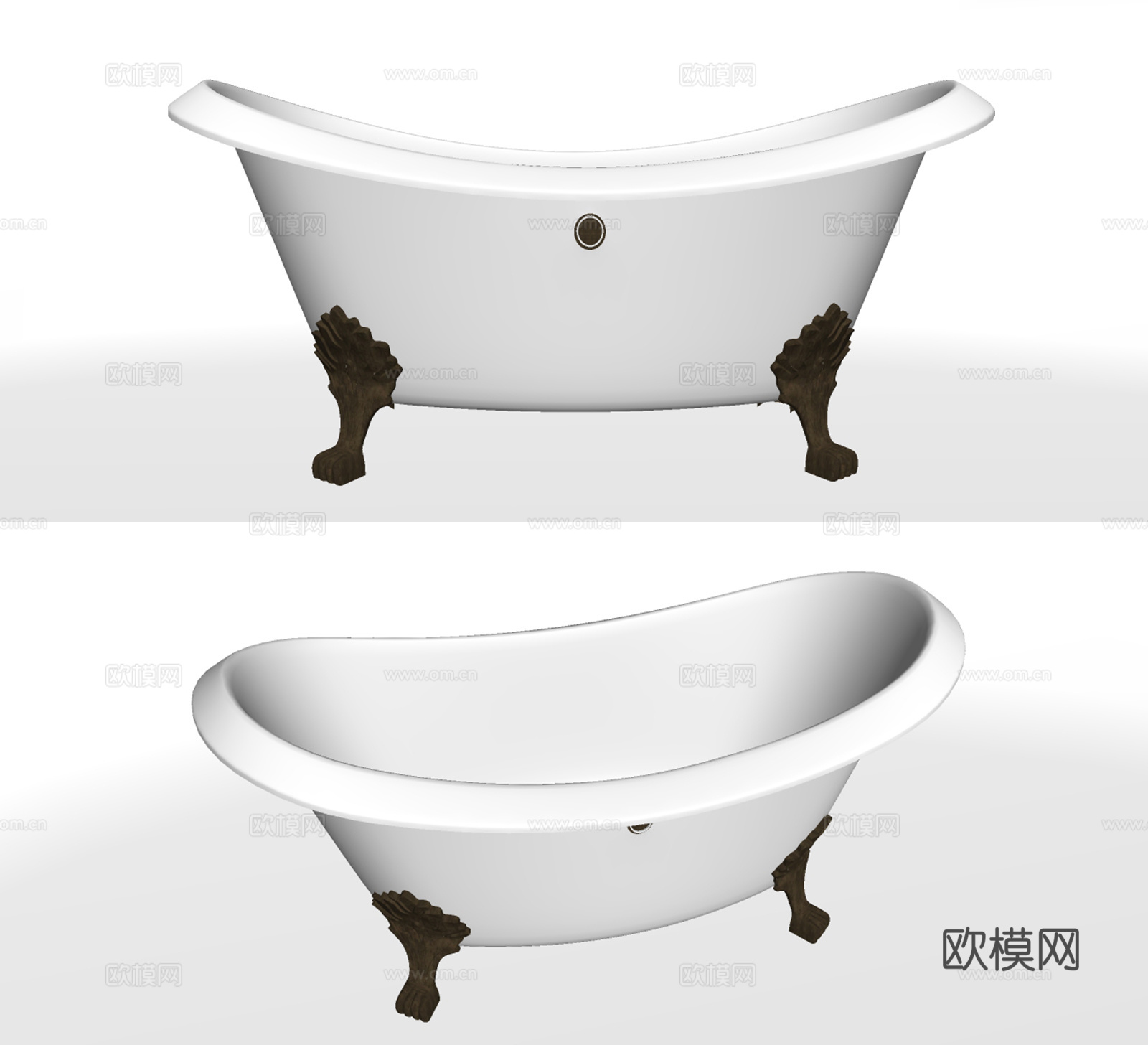 现代浴室浴缸su模型下载