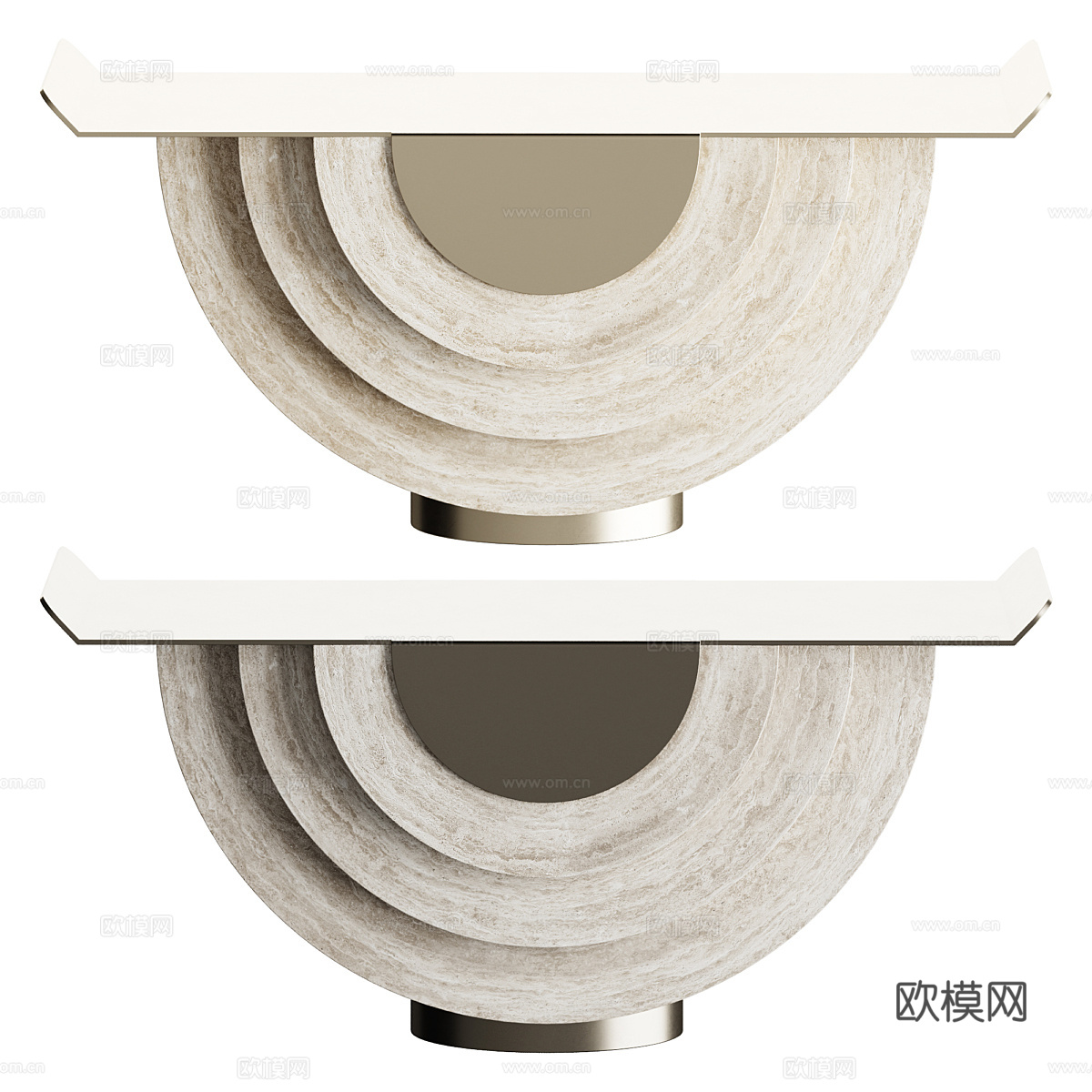新中式轻奢玄关柜 端景台3d模型