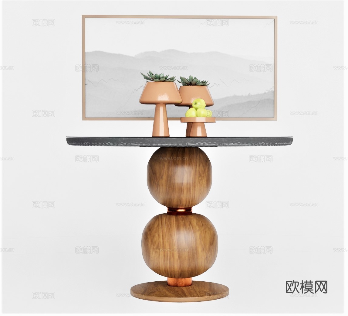 现代端景台su模型下载