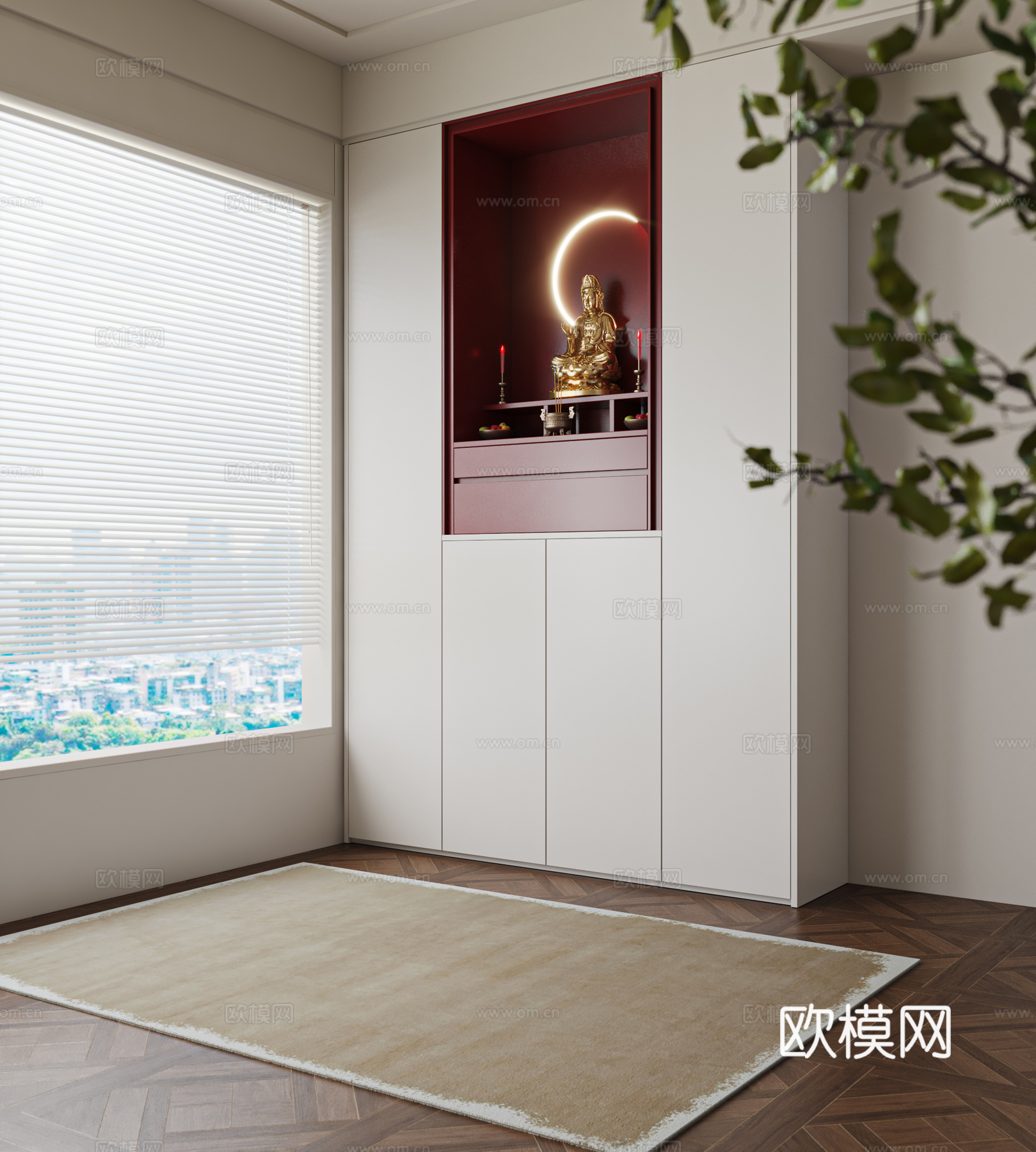 佛龛柜  佛龛3d模型