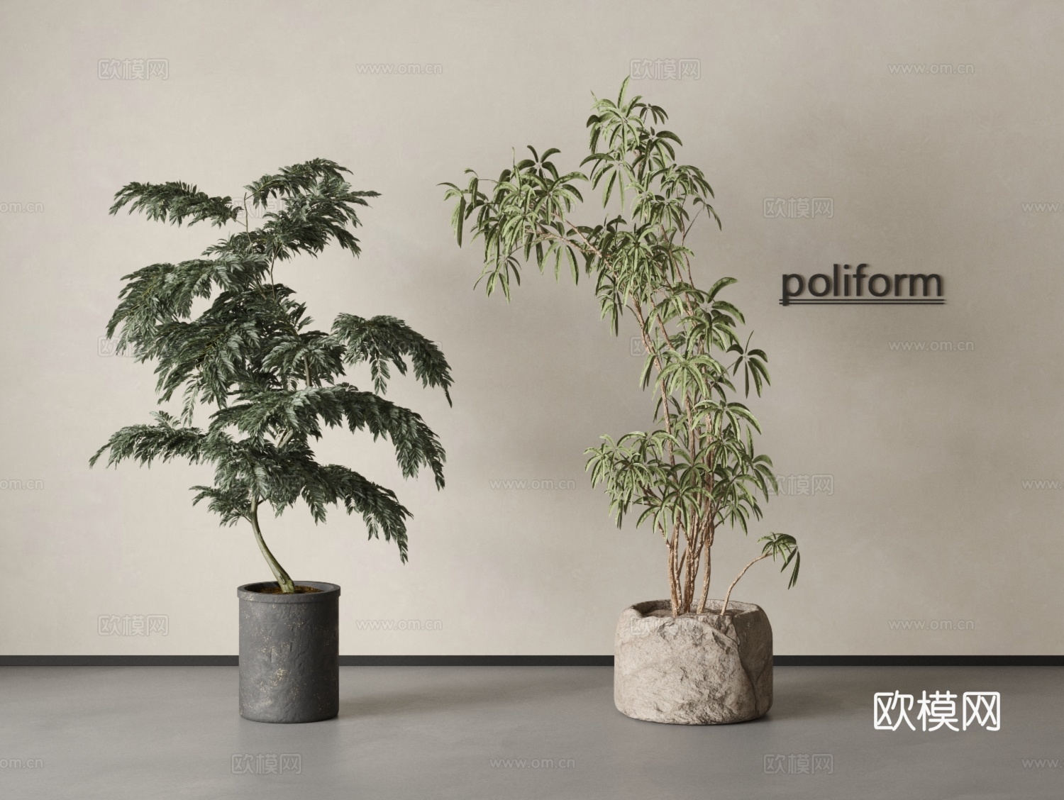 现代植物 盆栽 绿植 新中式盆栽3d模型