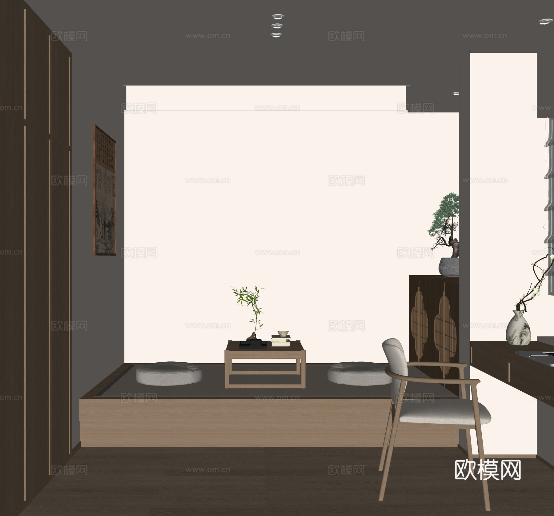 宋式卧室su模型