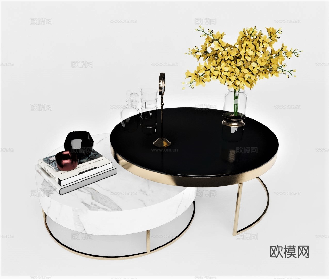 现代轻奢茶几su模型下载