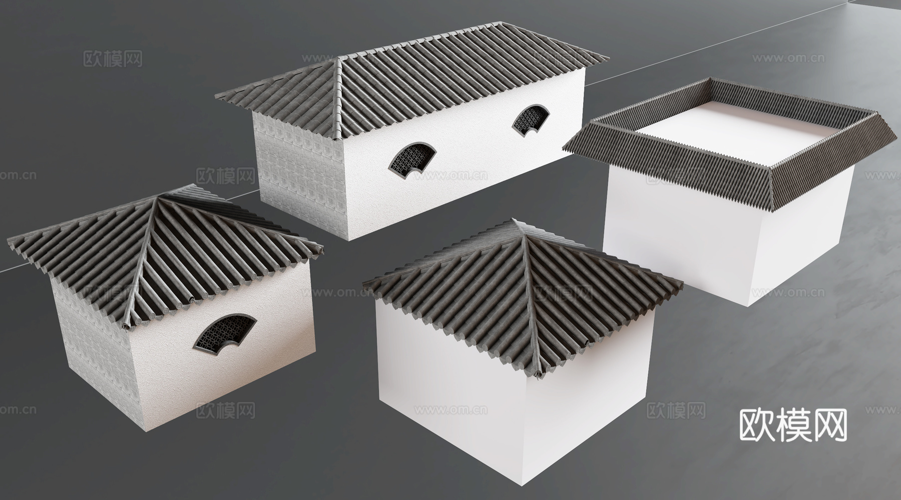 中式古建民房3d模型