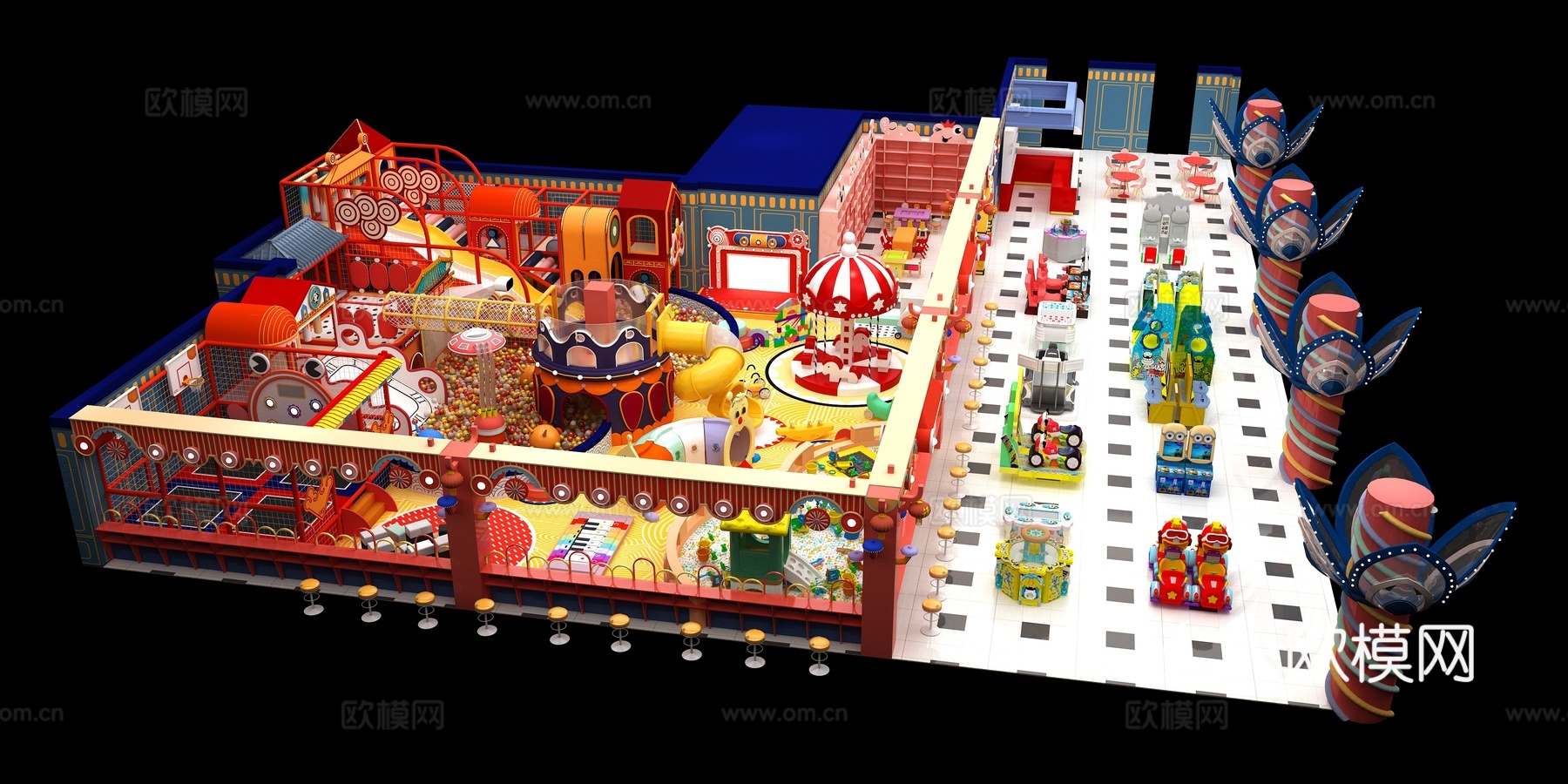 儿童乐园淘气堡3d模型