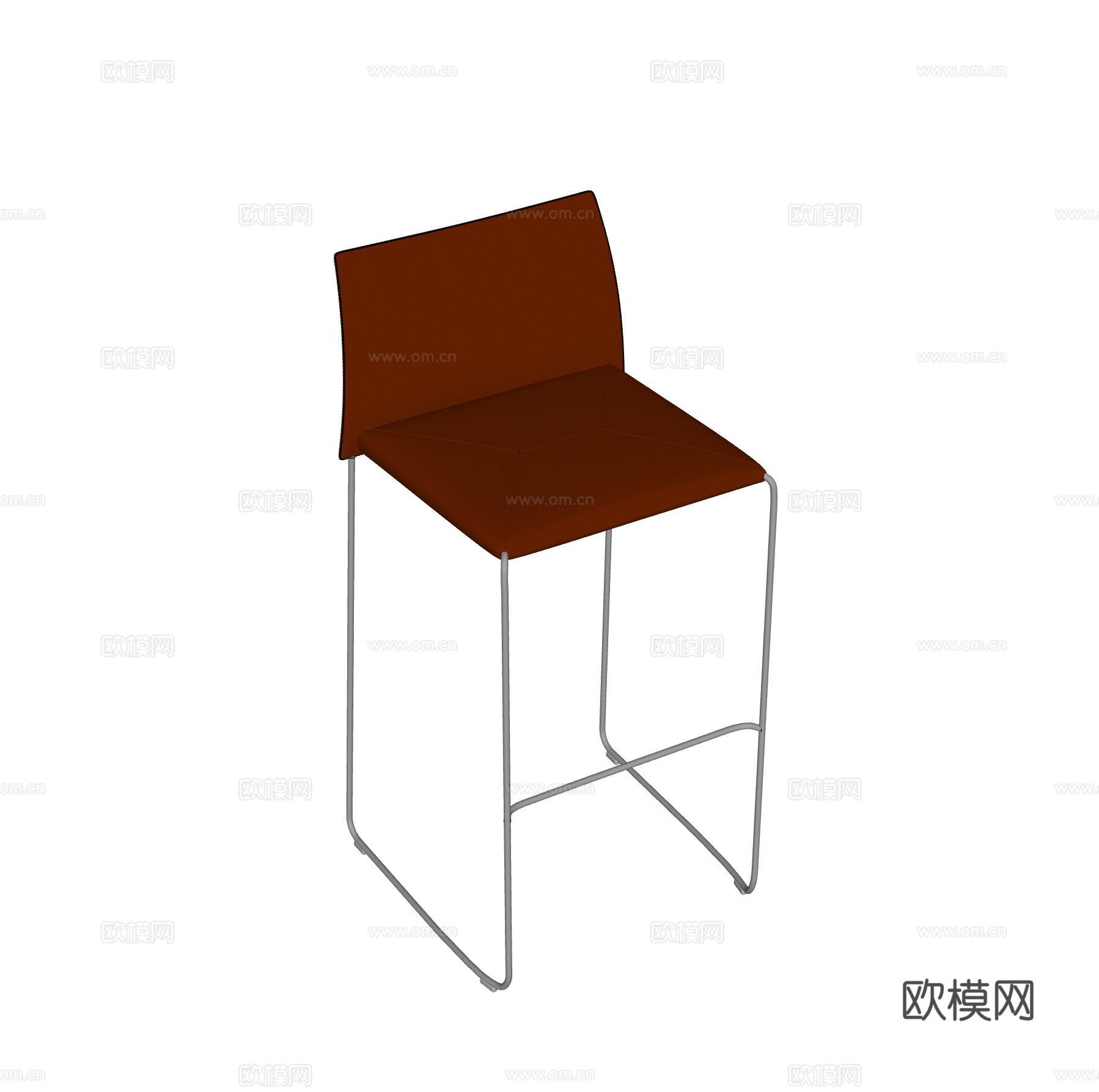 Pellizzoni 现代吧椅 极简吧椅 皮革吧椅 金属吧椅su模型