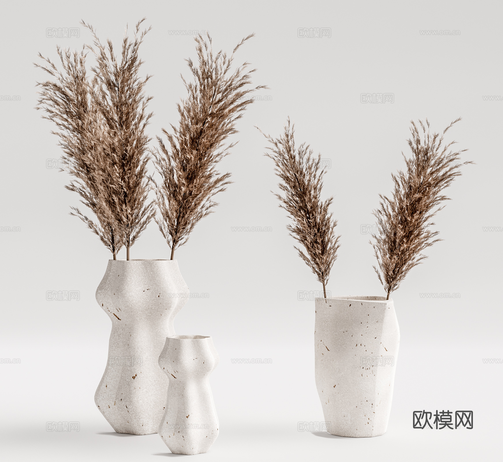 现代干花插花su模型下载