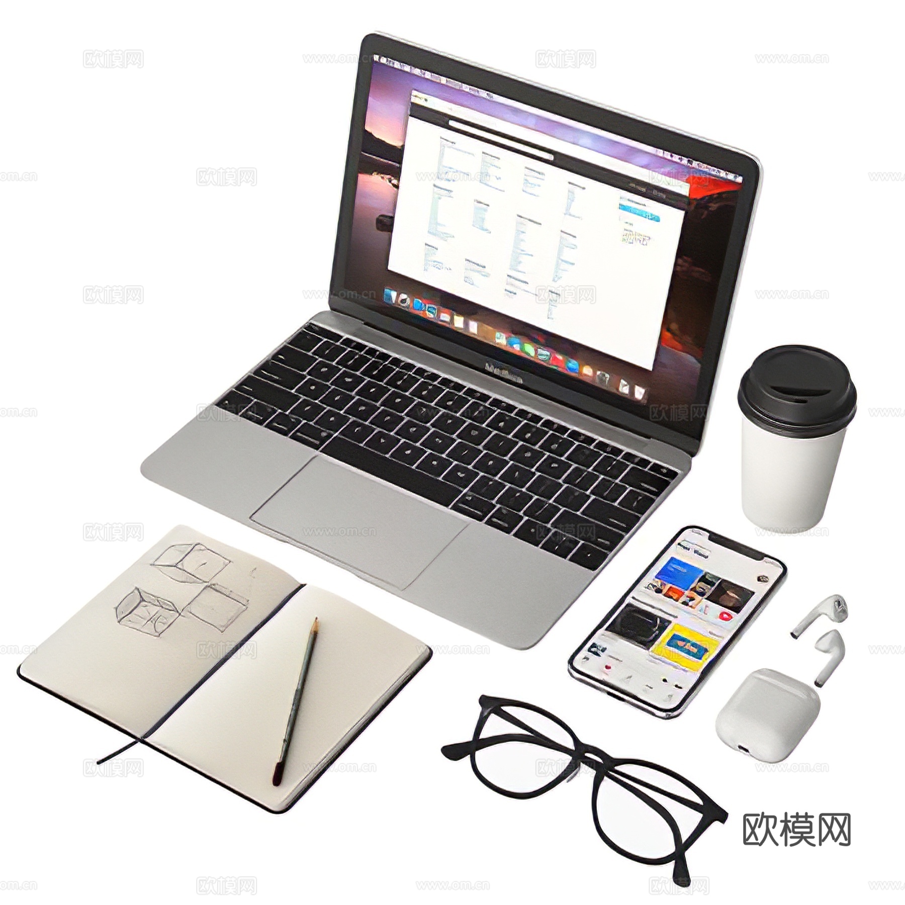 现代笔记本电脑su模型下载