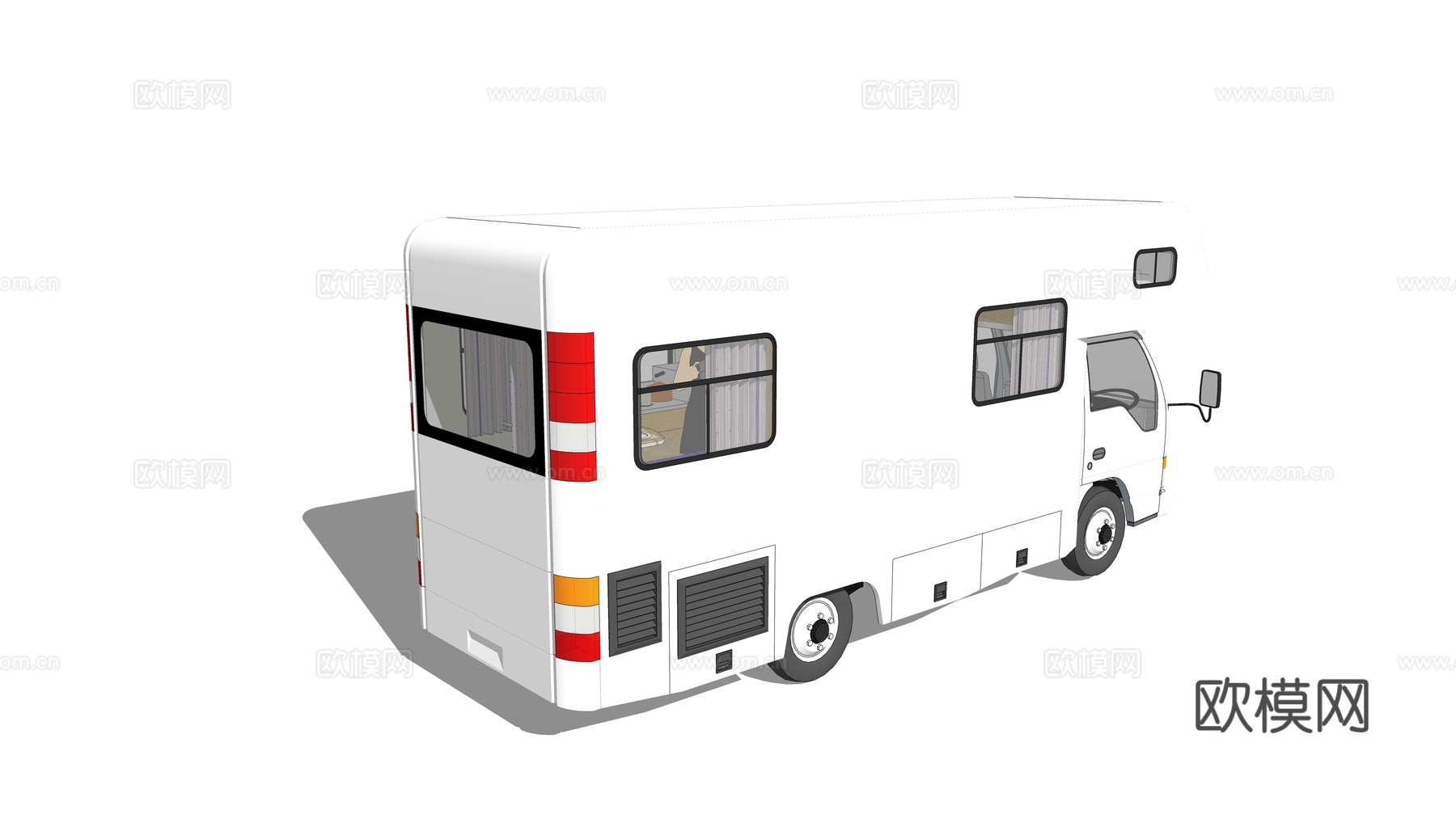 现代房车露营车旅居车su模型下载