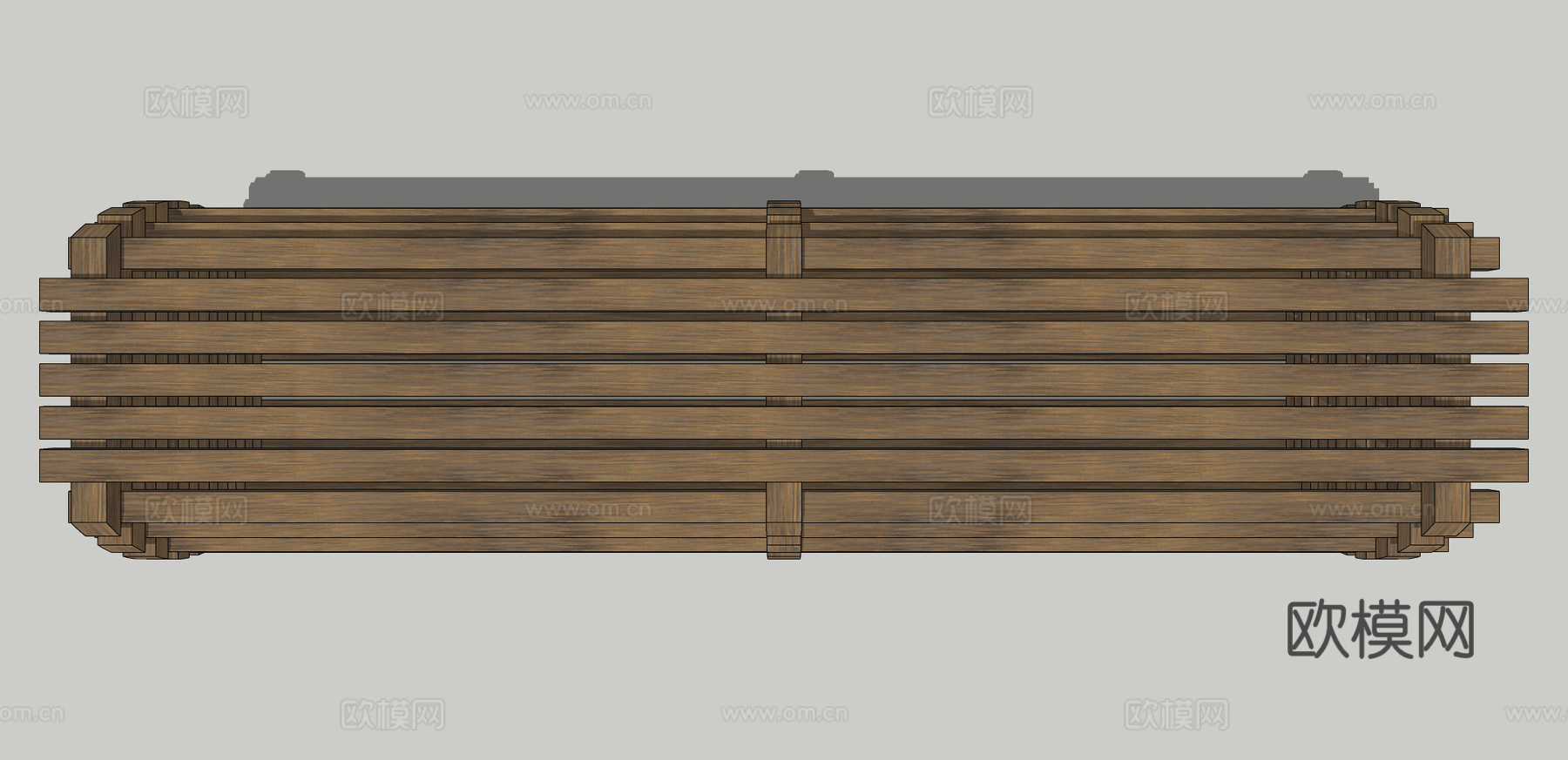 现代创意坐凳公用椅su模型下载下载（渲染图1）