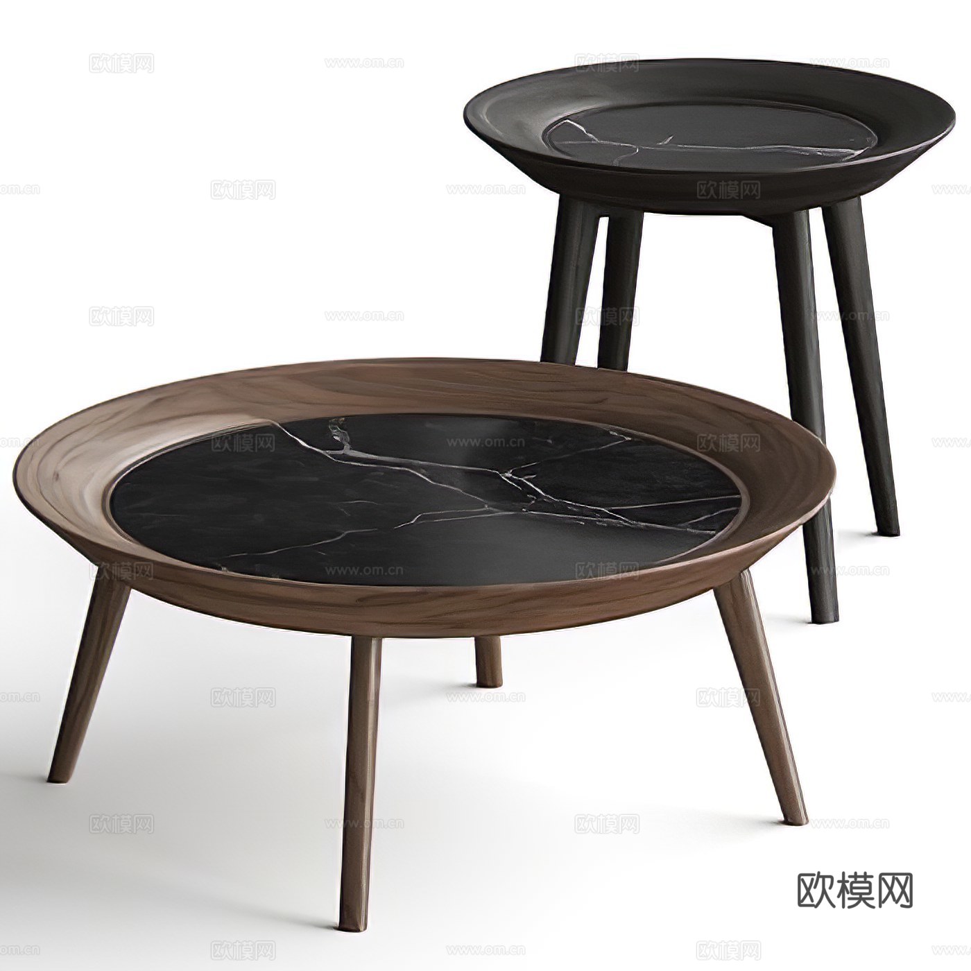 现代轻奢圆几茶几su模型下载
