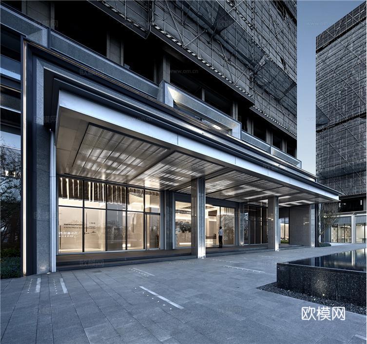 现代高层住宅小区su模型