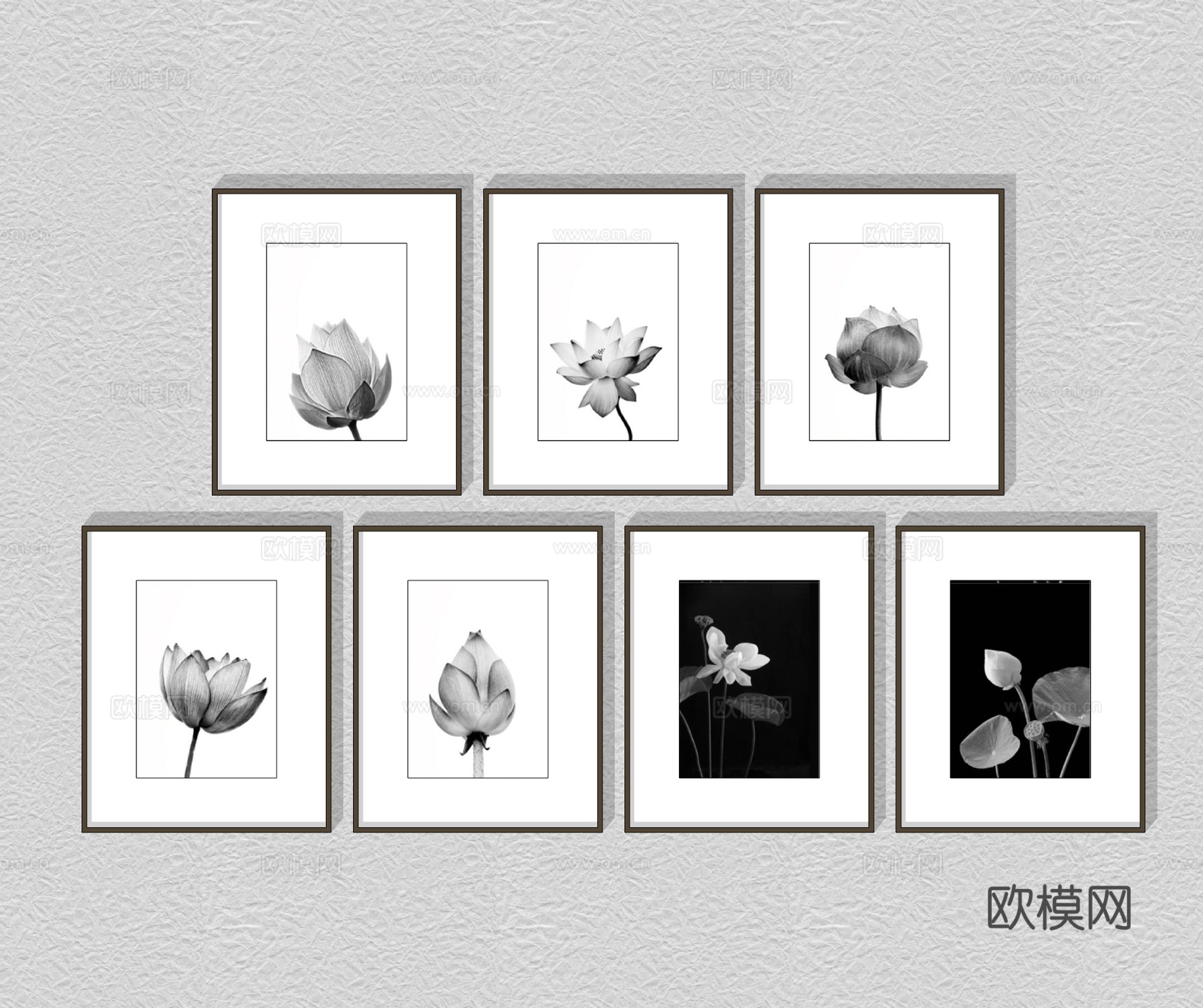 现代装饰画挂画su模型下载