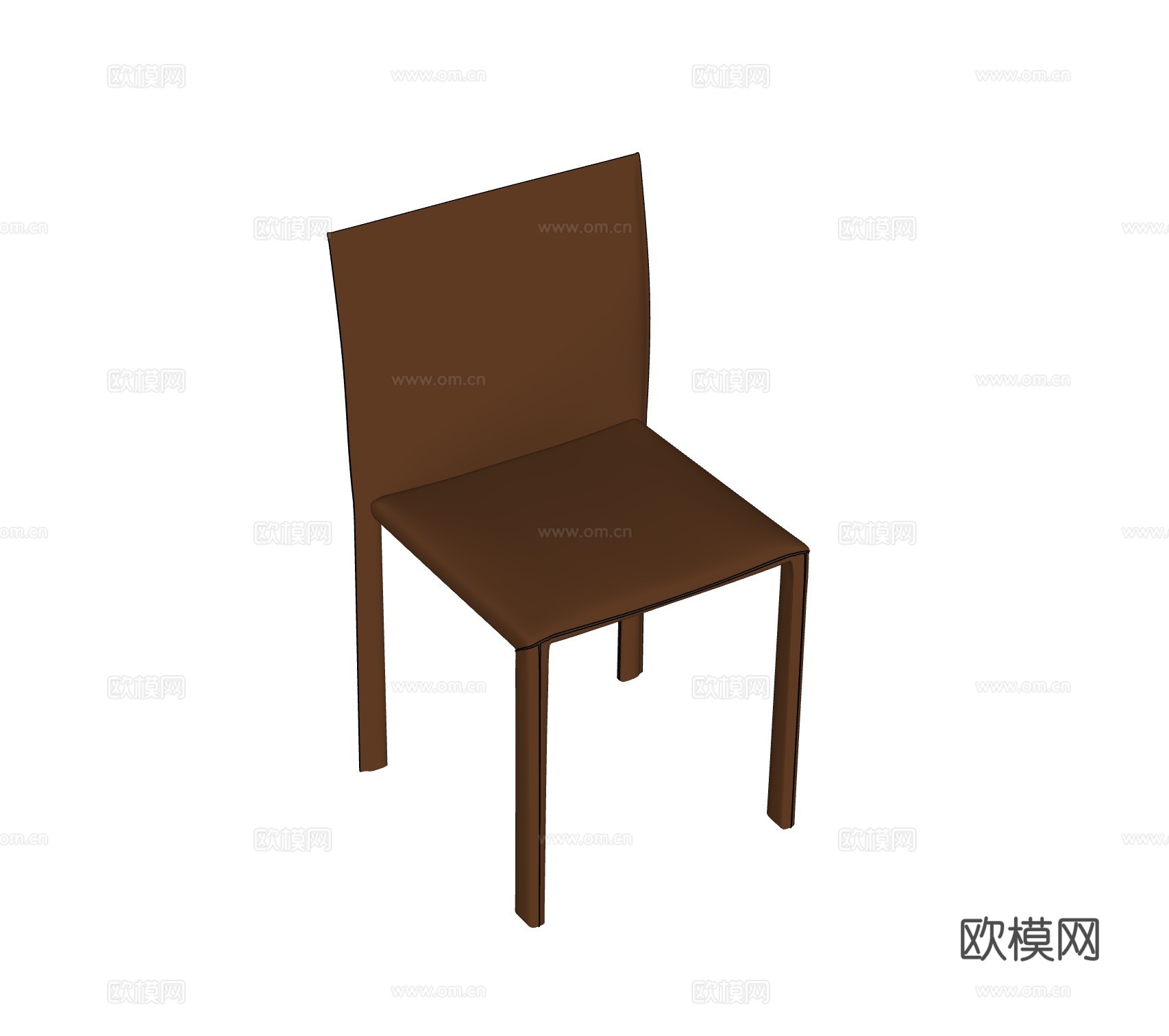 Pellizzoni 意式单椅 极简单椅 皮革单椅 餐椅su模型