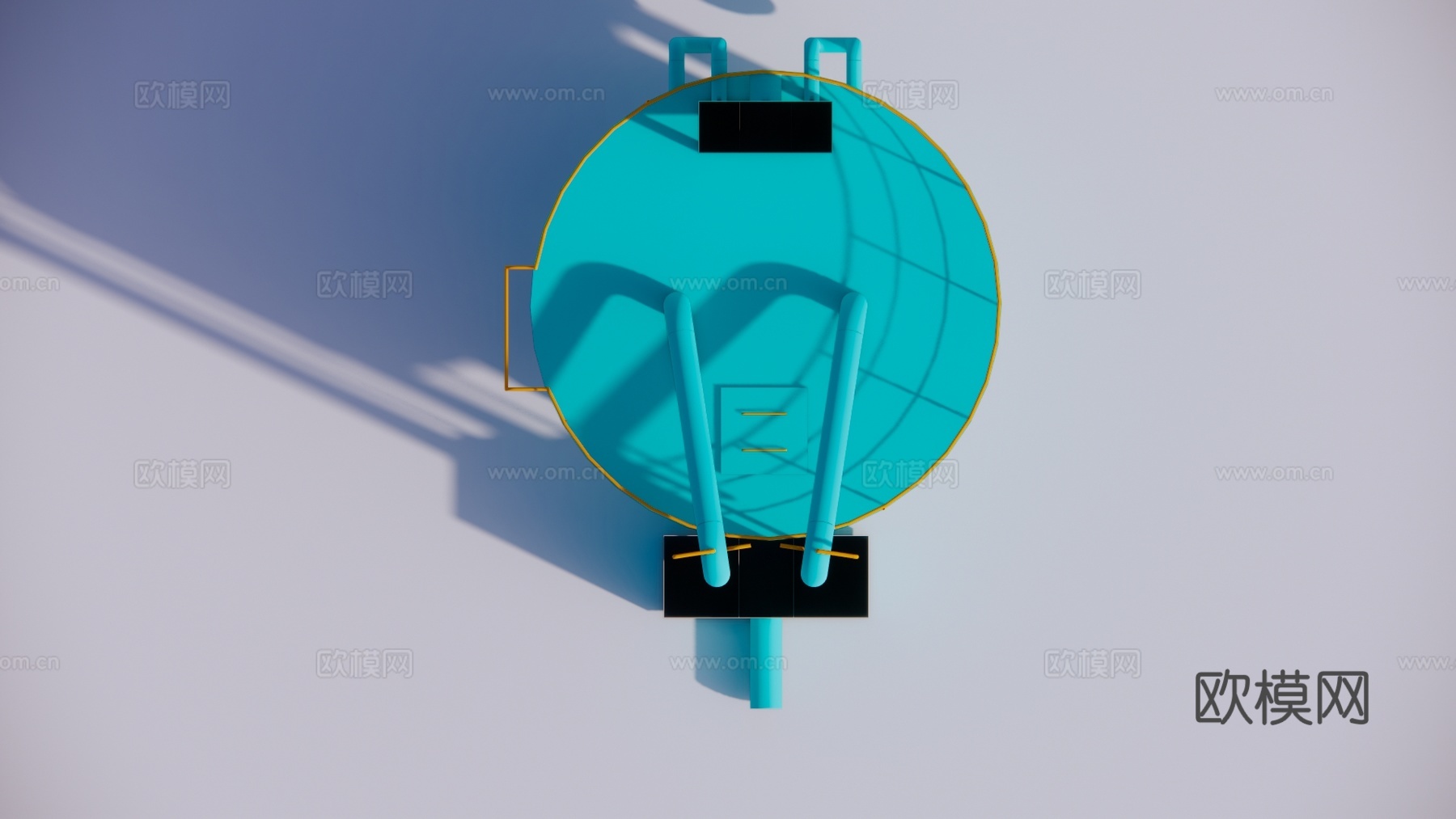 现代圆形无阀过滤器su模型