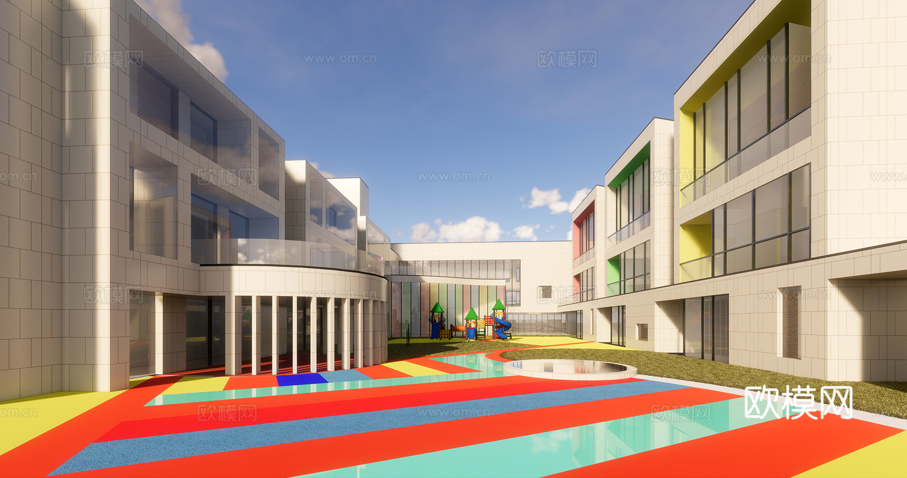 现代幼儿园su模型下载下载（渲染图5）