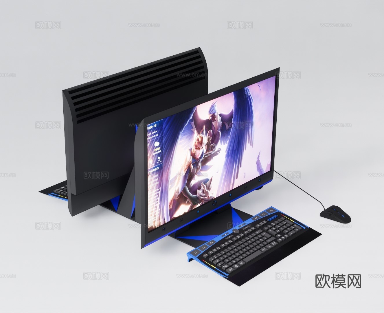 现代台式电脑su模型下载