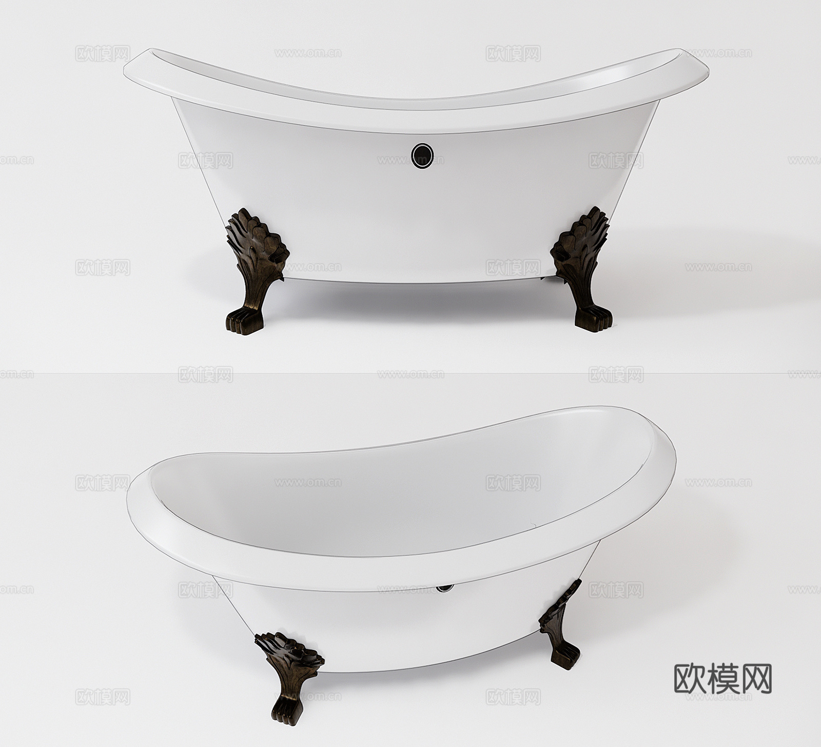 现代浴室浴缸su模型下载