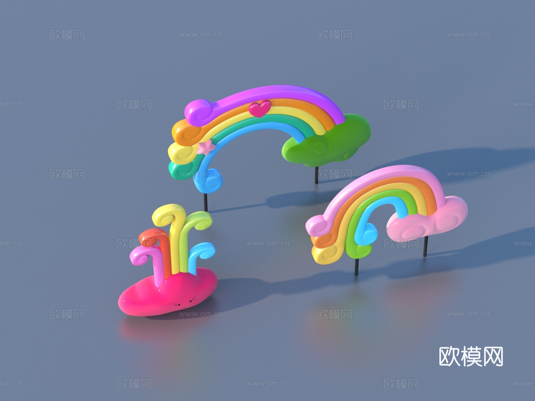 卡通 美陈 摆件3d模型