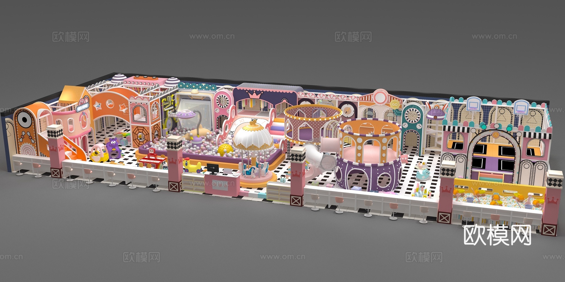儿童乐园淘气堡3d模型