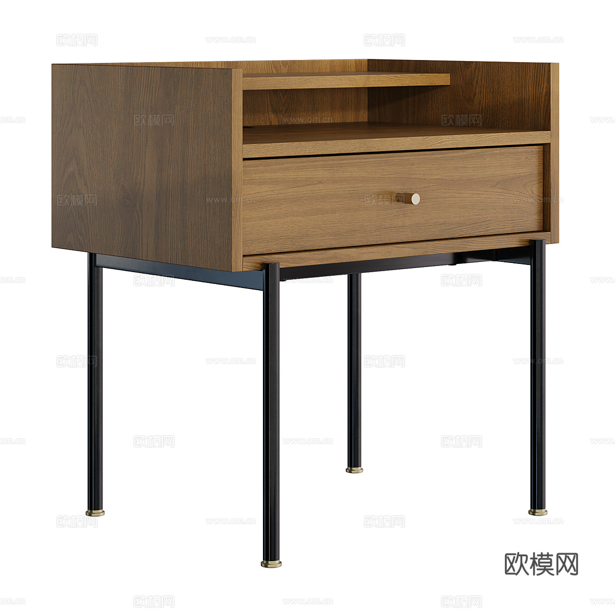 现代意式极简床头柜3d模型