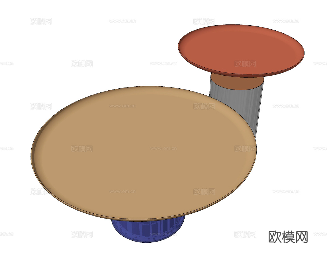 现代边几茶几su模型下载
