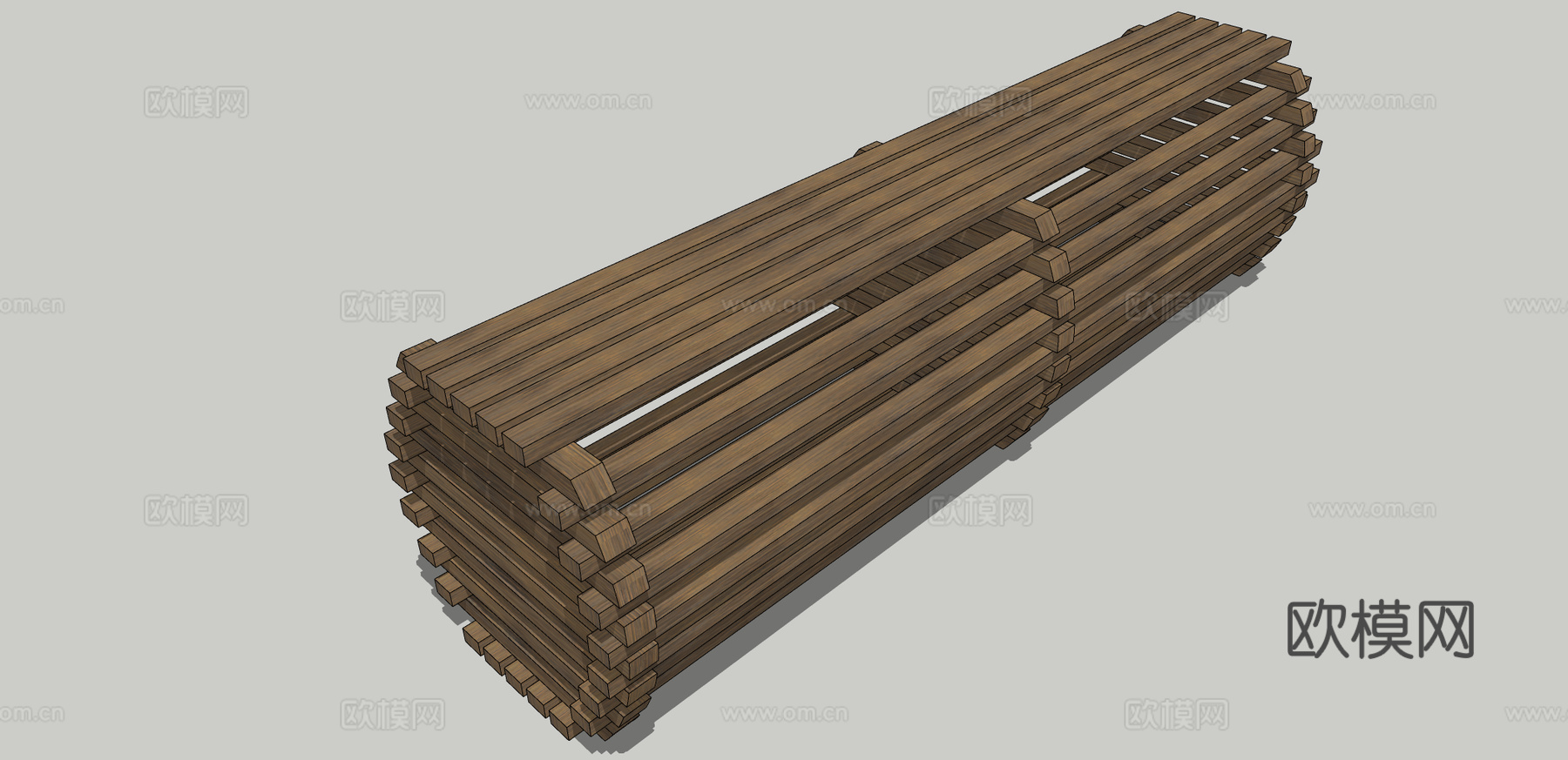 现代创意坐凳公用椅su模型下载下载（渲染图3）