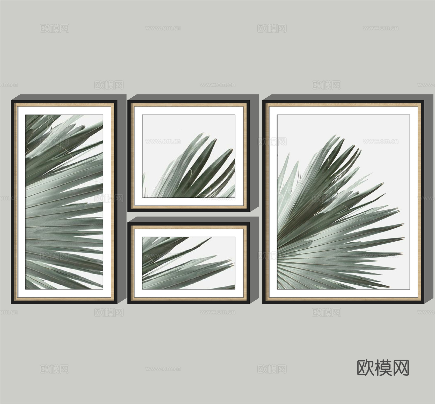 北欧装饰挂画su模型下载