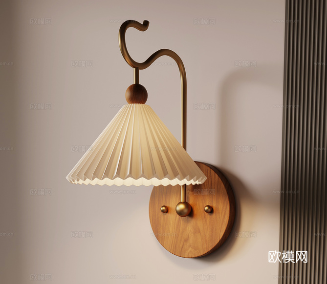 法式中古風(fēng)壁燈3d模型下載