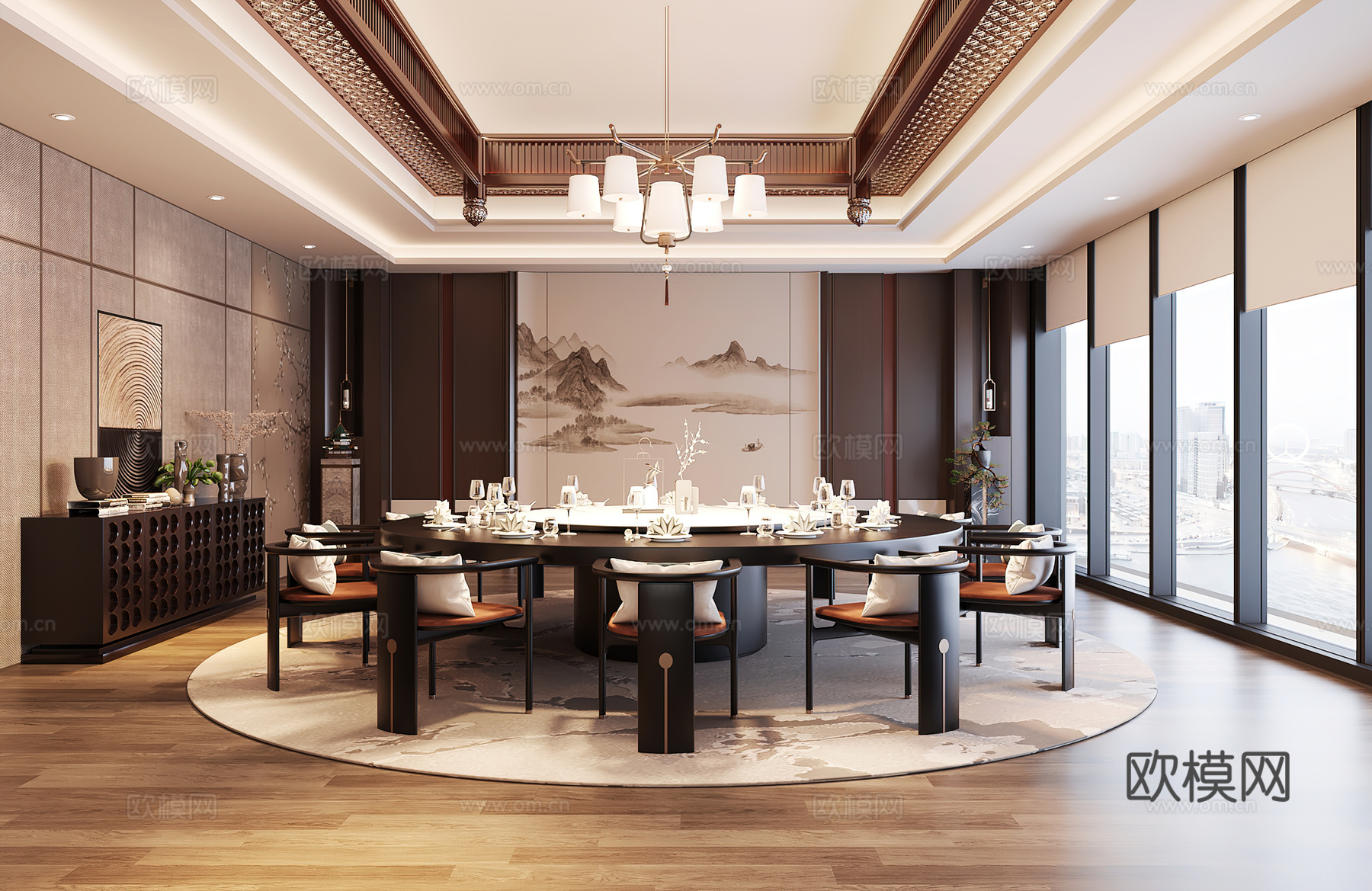 包厢 包间 餐厅包厢 餐饮包间 餐饮包房3d模型下载