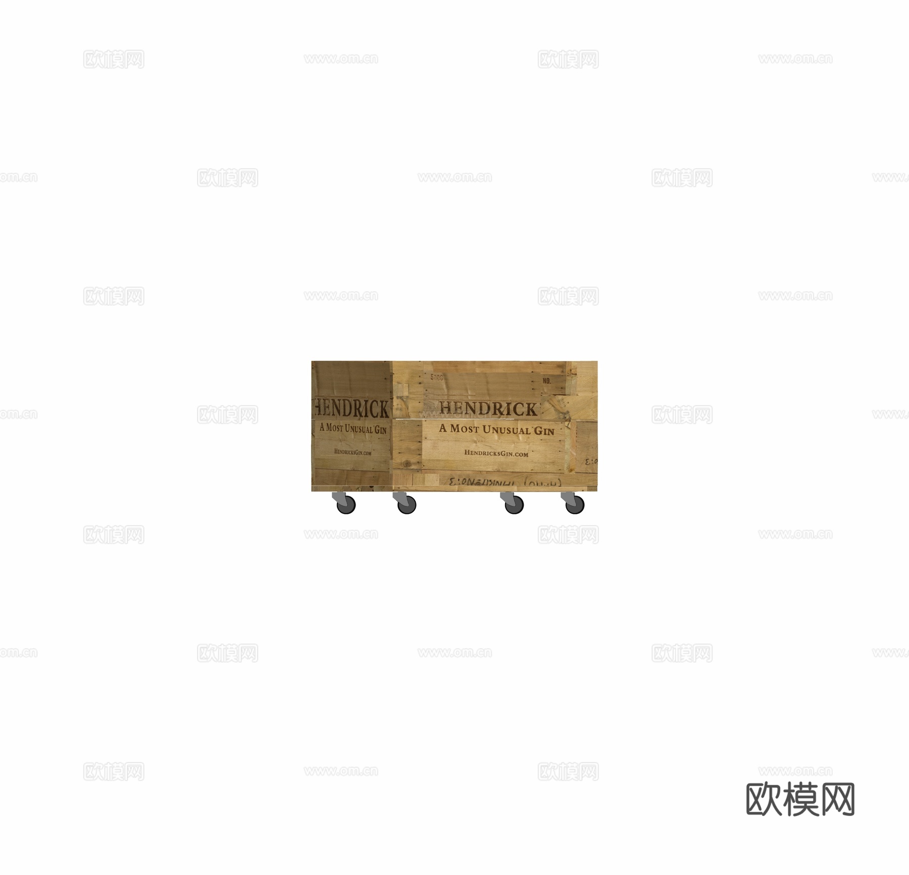 现代原木木箱su模型下载