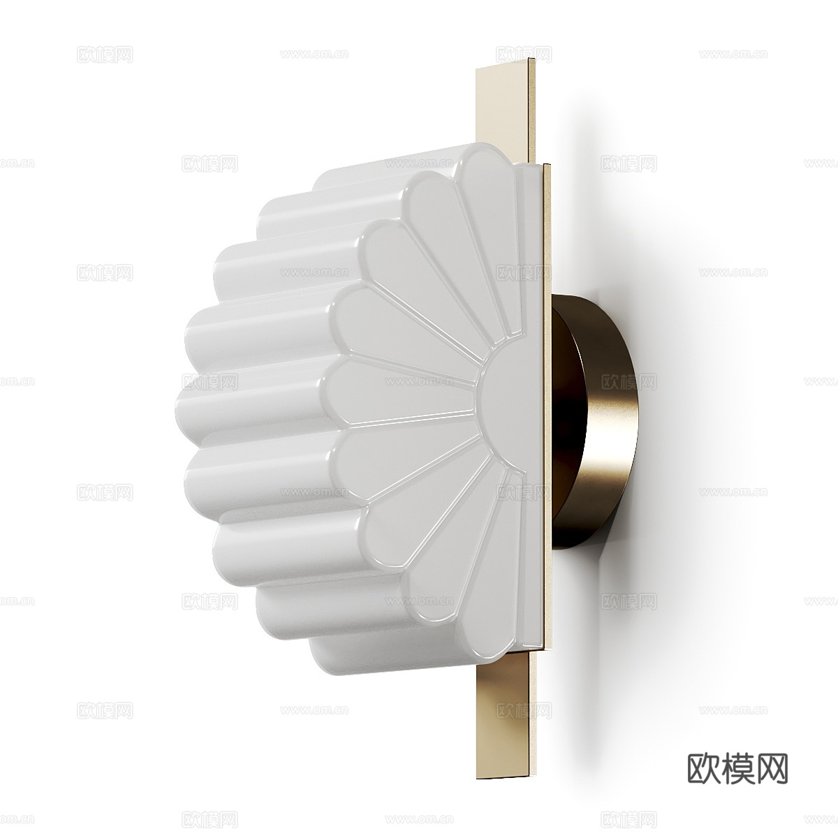 现代意式极简金属玻璃壁灯3d模型