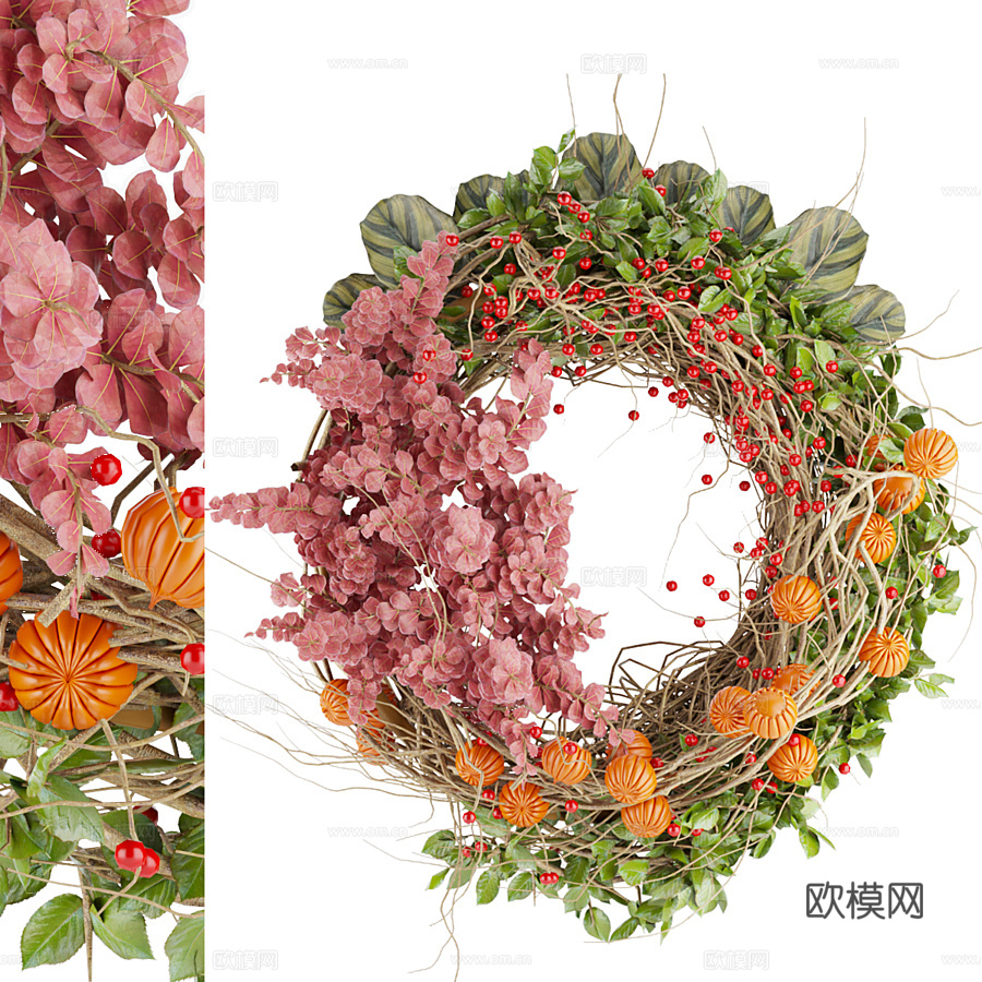 现代花草花卉花环su模型下载