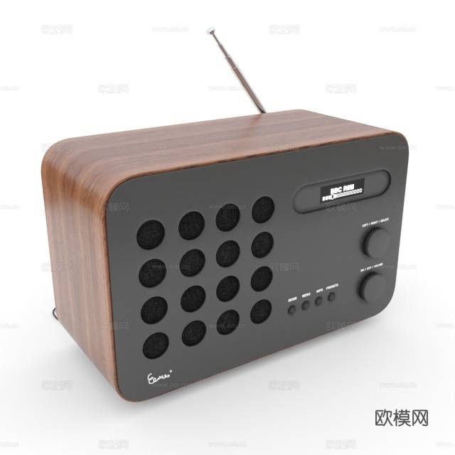 现代复古收音机su模型下载