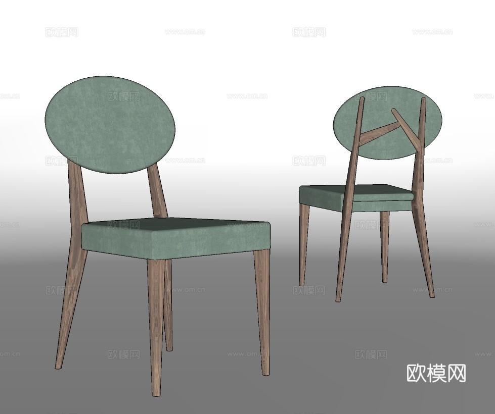 现代单椅su模型下载