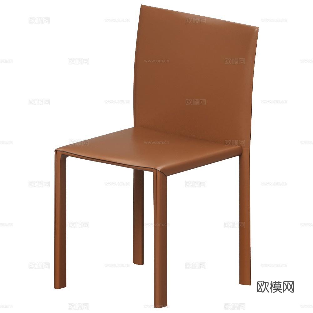 Pellizzoni 意式单椅 极简单椅 皮革单椅 餐椅su模型