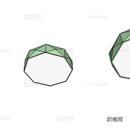 现代吸顶灯su模型下载