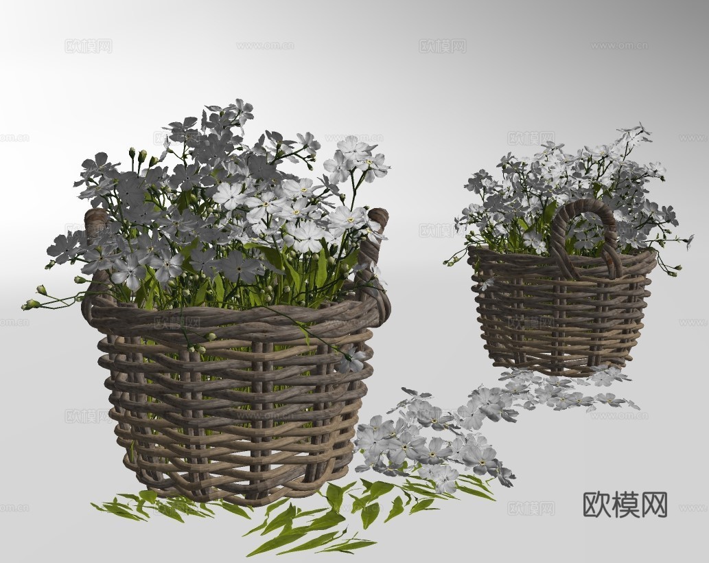 现代花篮su模型下载